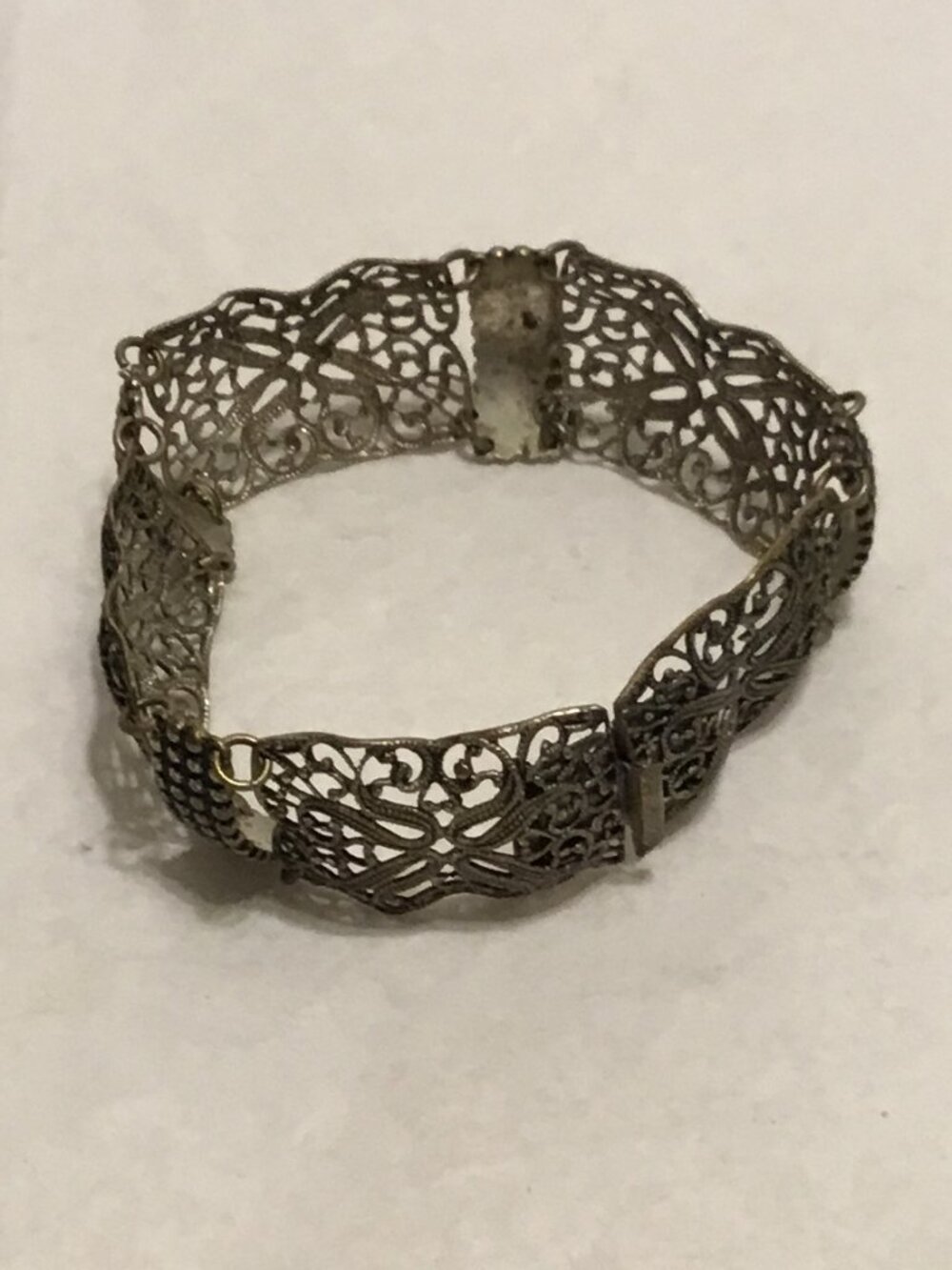 Antique German silver filigree bracelet